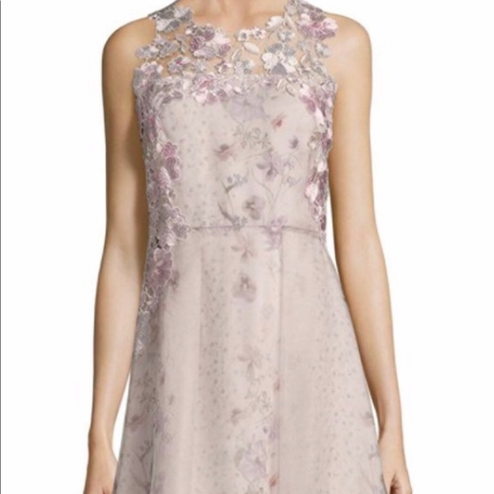 Elie Tahari Ohanna flora-print silk organza dress
